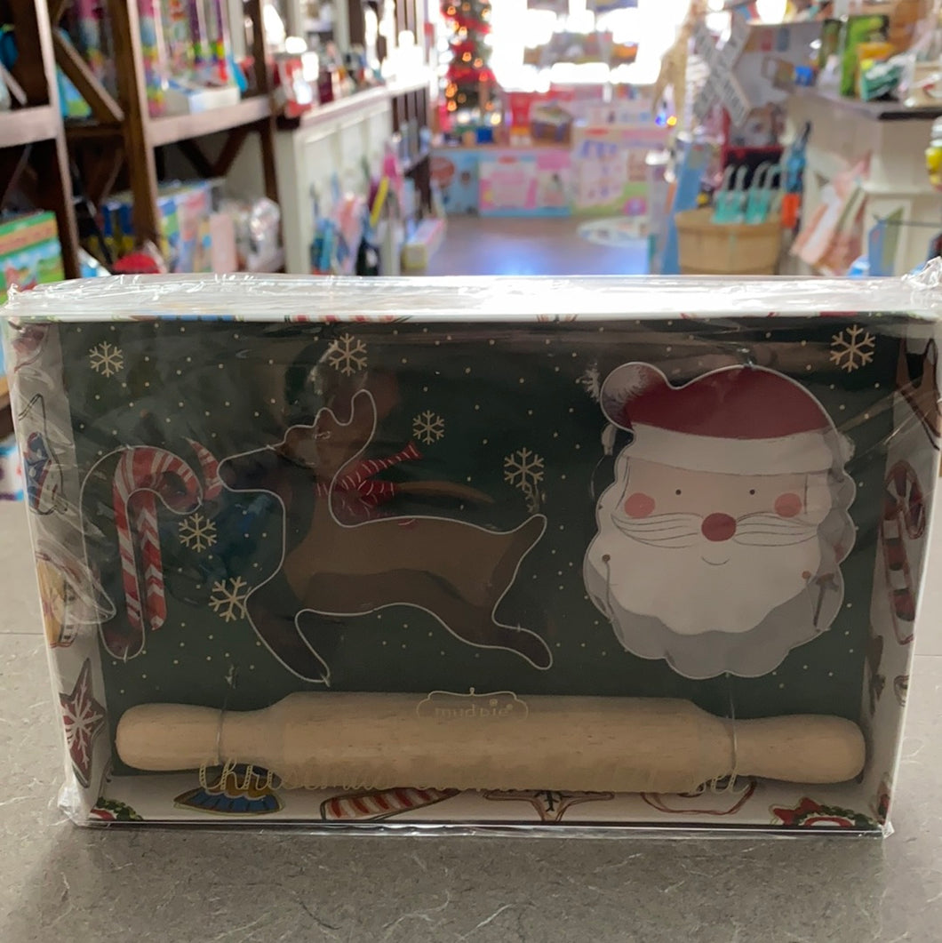 Christmas cookie cutter set (Reindeer, candy cane, Santa)