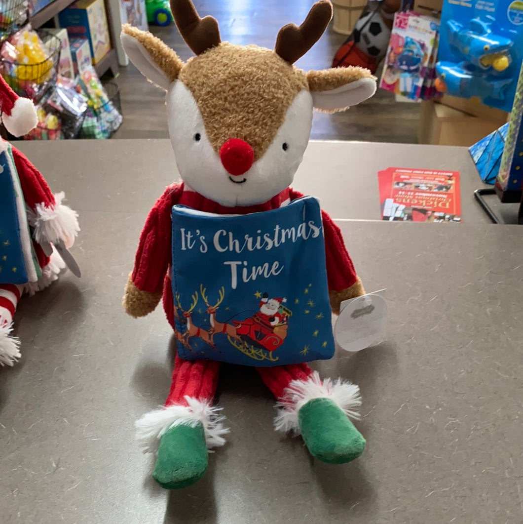 Reindeer with plush crinkle book